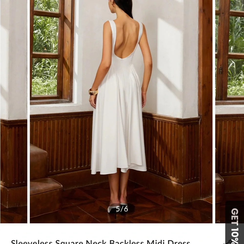 Brand New 100% cotton Commense white dress for wedding reception - Picture 2 of 4